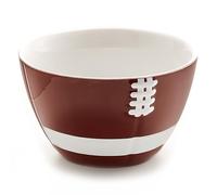 40YARDS American Football Ceramic Cereal Bowl/Snack Bowl (900ml) Half Football Shape with Raised Tactile Stitching