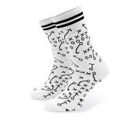 40YARDS American Football Crew Socks | Playbook | Black & White | UK 4-11