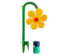 41.73 Plastic Kids Crazy Daisy Water Sprinkler Wide Coverage 360 Degree Rotating Dancing Daisy Sprinkler Dual-Pin Design Easy To Install for Backyard Lawn Garden Watering& Dogs Playing (Yelllow) (B)