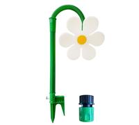 41.73 Plastic Kids Crazy Daisy Water Sprinkler Wide Coverage 360 Degree Rotating Dancing Daisy Sprinkler Dual-Pin Design Easy To Install for Backyard Lawn Garden Watering& Dogs Playing(White) (C)