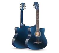 41”Acoustic Guitar Bundle For Beginners Adults, Cutaway Elementary Tutorial Of Folk Guitar Full Size Basic Starter Kit W/Gig Bag(Blue)