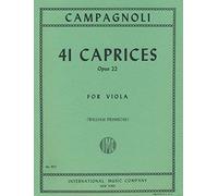 41 Caprices, Opus 22 for Viola by Bartolemeo Campagnoli: (William Primrose)