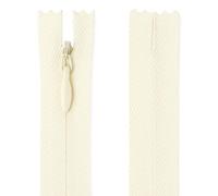 41 cm / 16 Inch Ivory Invisible Zip - Nylon Closed-End Concealed Zipper for Dressmaking, Skirts, Cushions, Bridal & Alterations - Giddy Square