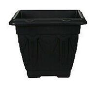 (41 cm ) Black Square Plastic Venetian Flower Pot Pots Garden Plants Container Growing