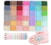 41 Colors Beads for Bracelet Making, 10250 Pcs Uniform 3mm Seed Beads Glass Beads, Friendship Bracelet Making Kit Craft Kit Set Small Beads Bracelet Beads for Girls Adults
