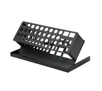 41-Hole Black Metal Tool Organizer Rack for Screwdrivers, RC Tools, Thread Cutters, Pliers and Scissors - Compact Storage Stand for Workshop, Garage and DIY Projects