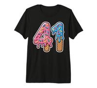 41 Ice Cream Drip Meme Forty One Four Gen Alpha Slang Premium T-Shirt