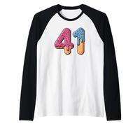 41 Ice Cream Drip Meme Forty One Slang Funny Raglan Baseball Tee