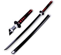 41 Inch Tanjiro Sword Wooden Japanese Katana Handmade Abs Sheath Knife For Anime Lovers Demon Slayer Cosplay Halloween Props