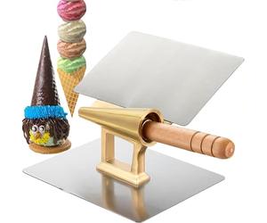41 Mm Ice Lolly Mold, Ice Cream Cone Mold with Copper Reel Base, Non-Stick and Smooth Beautiful, 5s Rapid Production and Improve Production Efficiency, Save Time and Energy, for Cones, Pizza