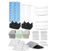 41 Pcs Filter Media Kit for Fluval 206/207 Canister Filters Include Water Polishing Pad, Bio-Foam Pad, Ammonia/Phosphate/Nitrite Remover, 500g BioMax Media, 1 Kg Carbon, Silicone Lube, Filter Mesh Bag