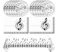 41 PCS Music Theme Party Decorations Music Theme Party Disposable Tableware Plate Napkin Tablecloth Set Music Notes Party Decorations for Wedding Baby Shower Music Party