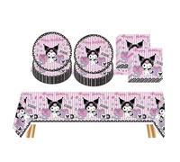 41 pcs Pink Cat Party Decoration Hello Cat Pink Kite Including 1pc Tablecover 20 pcs 7 inches Plates and 20 pcs 6.5 inches Napkins Cat Theme Birthday Party Decoration Favor Sets (41pcs purple)