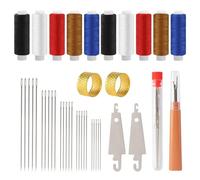 41 Pcs Stainless Steel Sewing Needles Set, Portable Sewing Tool kit with Big-Eye Stainless Steel Needles, Threader and Seam Ripper for Home Repair, Alteration, Crafting and Quilting Beginners & Daily