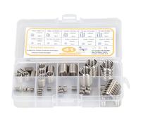 41 Pcs Thread Repair Insert Assortment Kit, Stainless Steel Wire Inserts from M2 to M14, Screw Repair Kit with Storage Box for Aluminum and Low Strength Materials, Fatigue Resistan