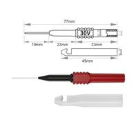 41-Piece Electrical Probe Kit for Multimeters - Non-Destructive Clip Probes, Banana to Copper Tips, Brass & Nickel-Plated Iron, Black/Yellow/Blue/Red/Green