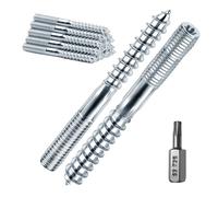 41 Piece Hanger Bolts Set M6 x 60 mm Torx Hanger Bolt TX25 Double Thread Screws Galvanised Asteel Screw Pins Double Sided Dowel Screws