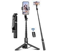41'' Selfie Stick Tripod, Extendable 4 in 1 Aluminum Phone Tripod with Wireless Remote, Smartphone Tripods Stand Portable Travel Selfie Stick Compatible with iPhone 17/16/15/14/13/Android/GoPro