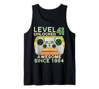 41 Year Old Level 41st Unlocked Birthday Gamer Since 1984 Tank Top