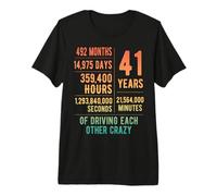 41 Years Married Funny 41st Wedding Anniversary Premium T-Shirt