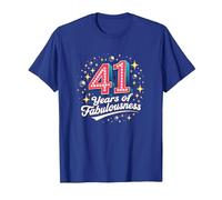 41 Years of Fabulousness Birthday Gift Retro Disco T-Shirt, Men, Royal Blue, XXL