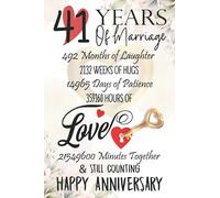 41 Years Of Marriage: Funny 41st couple wedding anniversary gift for both, her and him, lined Notebook, 100 pages, 6 in x 9 in (15.2 x 22.9 cm)