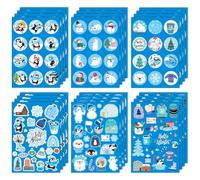 412pcs Winter Stickers, Winter Holiday Stickers with Snowman Christmas Tree Penguin Hello Winter Stickers for Kids Party Favors for Envelopes Cards Crafts Decoration