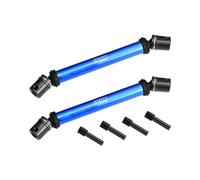 4140 Carbon Steel+Alloy 6061-T6 Front+Rear Universal Center Slider Driveshaft For LOSI 1/8 LMT 2.0 Grave Digger 4X4 Solid Axle Brushless Monster Truck-LOS04028 Upgrades - Blue
