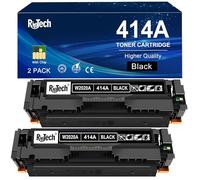 414A 414X Black Toner Cartridge - with Chip Replacement for HP 414A 414X W2020A,for HP Color Laserjet Pro MFP M479fdw M479fdn M479fdw M454dw M454dn Printer Ink, 2 Pack No Fading,No Streak
