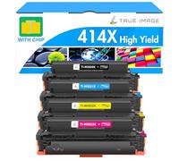 414X Toner Cartridges 4 Pack High Yield: MFP M479fdw - 414A with Chip Compatible Replacement for HP 414X 414A 2020X for HP Color Laserjet Pro MFP M479fdw M479fdn M454dw M454dn Printer Ink (K/C/M/Y)