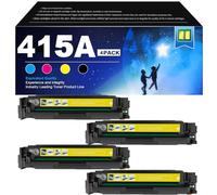 415A Toner Cartridges Replacement for HP W2030A W2031A W2032A W2033A, compatible for HP Color Laserjet Pro M454DN M454DW MFP M479DW M479FDN M479FDW Printers,Yellow-1 set