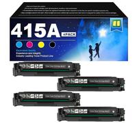 415A Toner Cartridges Replacement for HP W2030A W2031A W2032A W2033A, compatible for HP Color Laserjet Pro M454DN M454DW MFP M479DW M479FDN M479FDW Printers,Black-1 set