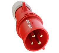 415v 32A 4 Pin Plug Connector Red Workshop Site 3 Phase 32 Amp IP44 Trailing NEW