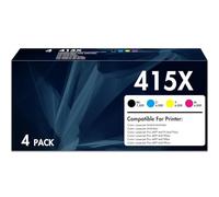 415X 415A Compatible Toner With Chip Replacement for Color LaserJet Pro MFP M479FDW M479FNW M479FDN M479DW M454DN M454DW M479 M454 W2030A W2030X W2031X W2032X W2033X(Black Cyan Yellow Magenta,4 Pack)