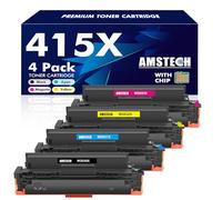 With Chip 415X 415A Compatible for HP 415X Toner Cartridge Multipack Color Laserjet Pro MFP M479fdw Toner M479dw M479fnw M479fdn M454dw M454dn W2030X W2030A W2031X (4 Pack, Black Cyan Yellow Magenta)