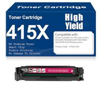 415X Toner Cartridges Compatible 415A Toner High Yield High Capacity Work for HP Laser Jet Pro M454DN M454DW MFP M479DW M479FDN M479FDW with chip,Magenta-415X