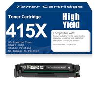 415X Toner Cartridges Compatible 415A Toner High Yield High Capacity Work for HP Laser Jet Pro M454DN M454DW MFP M479DW M479FDN M479FDW with chip,Black-415X