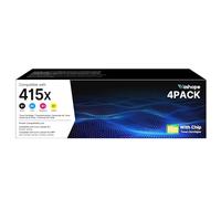 415X Toner With Chip Replacement for HP 415X 415A Toner Cartridge Multipack W2030A W2031A W2032A W2033A Compatible for HP Color Laserjet Pro MFP M454dn W2030A (4 Pack, Black Cyan Yellow Magenta)