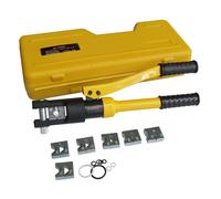 KATSU 12 Tons Hydraulic Crimping Tool 10-120mm² with 8 Steel Dies, Manual High Pressure Hydraulic Electric Cable Tool Kit for Copper and Aluminum Terminal Lugs Battery Wire Crimping 416372