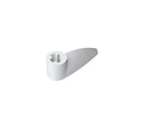 41669 Technology Decoration Technic Tooth 1x3 with Axle Hole, 50 PCS | Milky White. Compatible with LEGO Building Blocks. [Rounded Underside]. MOC components for major building brands. GDS-1360.