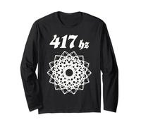 417 Hz Harmonious Connection Cymatics Sacred Geometry Long Sleeve T-Shirt