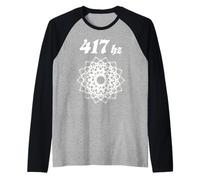417 Hz Harmonious Connection Cymatics Sacred Geometry Raglan Baseball Tee