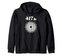 417 Hz Harmonious Connection Cymatics Sacred Geometry Zip Hoodie