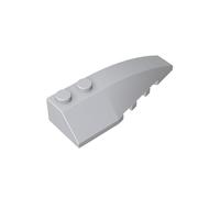 41747 Wedge Curved 6X2 Right 50 Pieces High-Precision MOC Building Bricks Replacement Parts Compatible with Lego bricks GDS-745 gray white