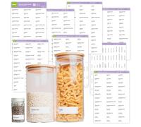 418 x Kitchen Labels for Jars - Contemporary Pantry Labels for Jars and Herb and Spice Labels for Spice Jars