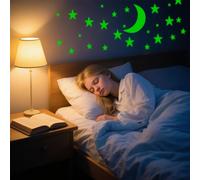 418Pcs Glow in The Dark Stars Moon Stickers Luminous Space Wall Sticker for Kids Bedroom Nursery Ceiling Decor DIY Starry Sky Set Self-Adhesive Decal Stickers Green