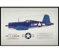 419083 Chance Vought F4U 1 Corsair A4 Photo Poster Print 10x8