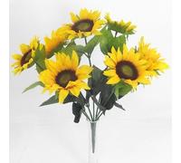 41cm Artificial Silk Flowers Yellow Sunflower Bush
