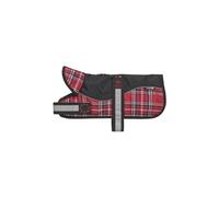 Animate Reflective Padded Harness Dog Coat - Red and Black Tartan - Size 16"