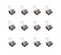 41mm Foldback Paper Binder Clips Multipurpose Metal Black Clips Office Supplies Household Articles 12 Pieces